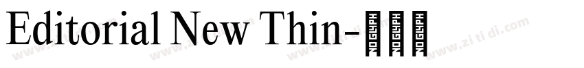 Editorial New Thin字体转换